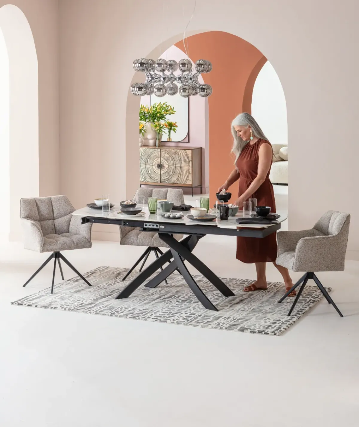 KARE24.se Pendel Atomic - Taklampa Klot silver - KARE Design