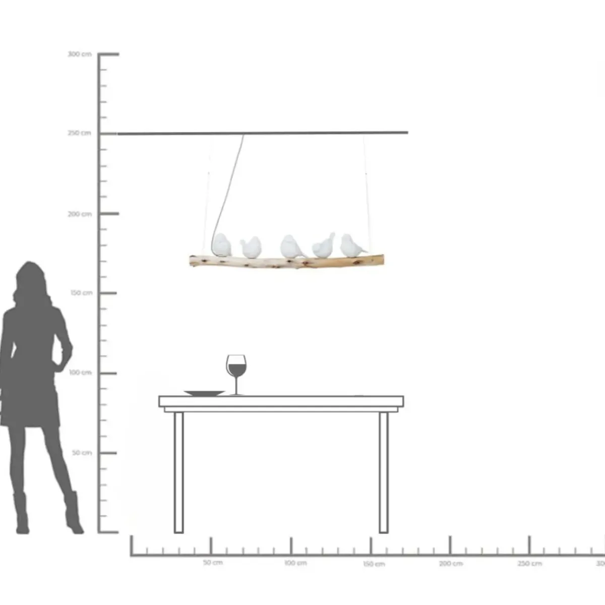 KARE24.se Pendel Dining Birds - Taklampa med Fåglar på Gren, 120cm - KARE Design Hot