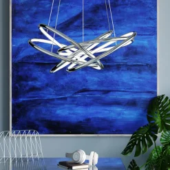 KARE24.se Pendellampa Saturn LED Chrome Big - KARE Design Sale