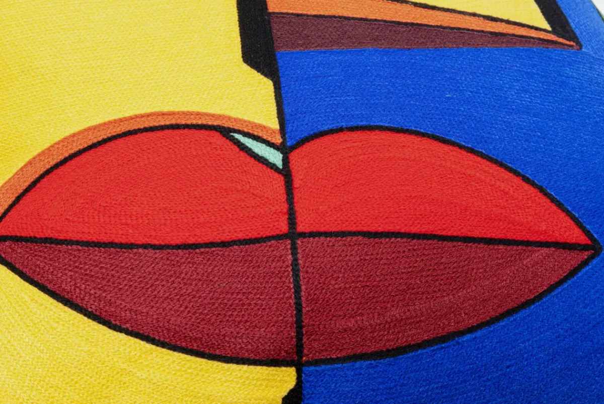 KARE24.se Prydnadskudde Faccia Arte - Flerfärgad, Höger, 50x50cm - KARE Design Sale