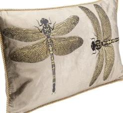 KARE24.se Prydnadskudde Glitter Dragonfly - Trollslända, Brun, 50x30cm - KARE Design Clearance