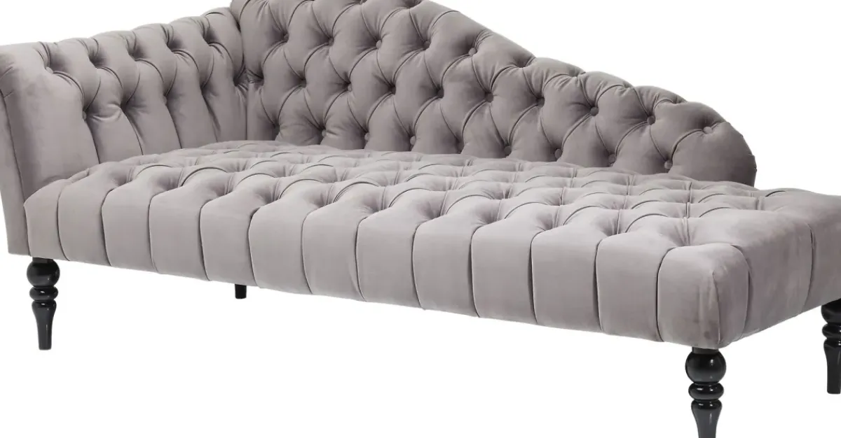 KARE24.se Schäslong Desire - Grå Sammet - KARE Design New
