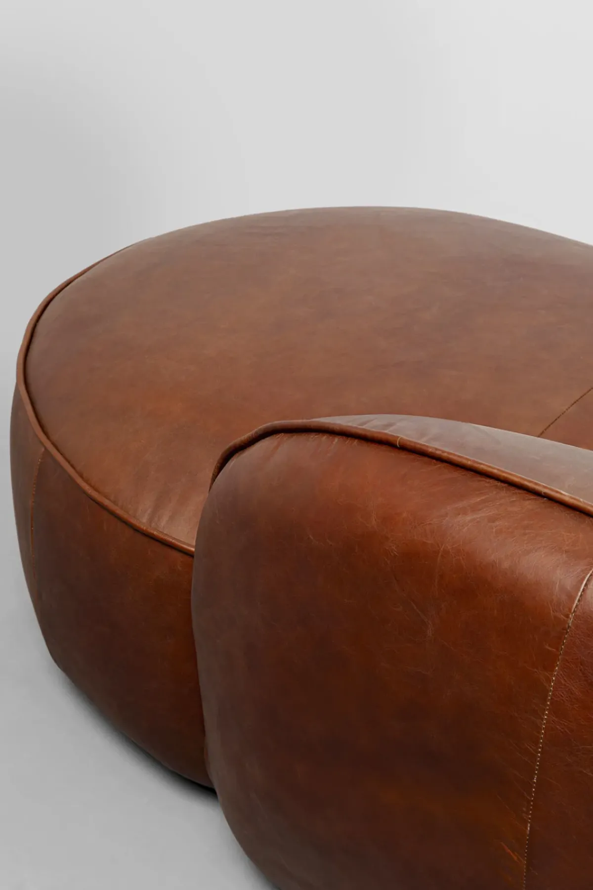 KARE24.se Schäslong Wonder Brunt Läder, 252cm - KARE Design Best