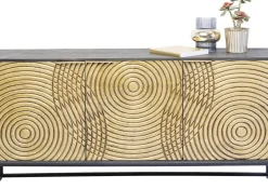 KARE24.se Sideboard Circulo - Guld/Svart 3 Dörrar, 80x160cm - KARE Design Hot