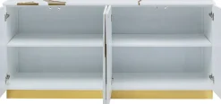KARE24.se Sideboard Cracked - Vit/Guld, 4 Dörrar, 80x165cm - KARE Design Clearance