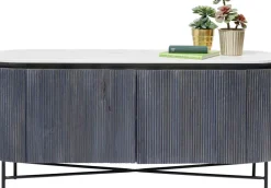 KARE24.se Sideboard Glenn - Mörkgrå Trästruktur/ Marmor, 75x160cm - KARE Design New