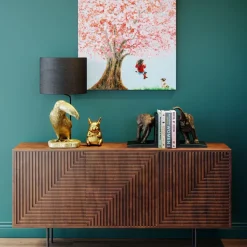 KARE24.se Sideboard Grooves - Mörkt Trä 3 Dörrar, 79x164cm - KARE Design New