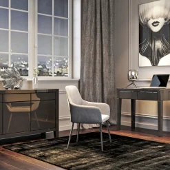 KARE24.se Sideboard Luxury - Grå Spegelglas 3 Dörrar/3 Lådor, 77x140,5cm - KARE Design Discount