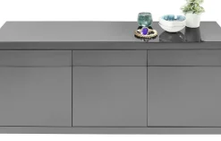 KARE24.se Sideboard Luxury - Grå Spegelglas 3 Dörrar/3 Lådor, 77x140,5cm - KARE Design Discount