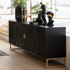 KARE24.se Sideboard Madeira - Mörkt Trä, 177x75cm - KARE Design Outlet