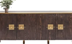 KARE24.se Sideboard Osaka - Mörkt Trä/Borstad Mässing, 4 Dörrar - KARE Design New