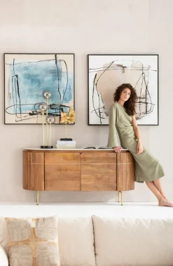 KARE24.se Sideboard - Skänk Grace - Trä/Marmor/Guld - KARE Design