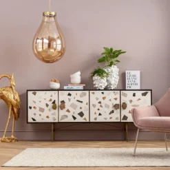 KARE24.se Sideboard Terrazzo - Lågt Skåp med 4 Dörrar - KARE Design New