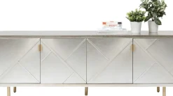 KARE24.se Sideboard Venice Triangle - Silver 4 Dörrar, 64x180cm - KARE Design Sale