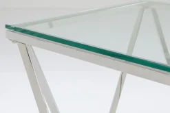 KARE24.se Sidobord Cristallo - Silver/Glas, 50x50cm - KARE Design