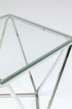 KARE24.se Sidobord Cristallo - Silver/Glas, 50x50cm - KARE Design