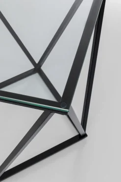 KARE24.se Sidobord Cristallo - Svart/Glas, 50x50cm - KARE Design Online