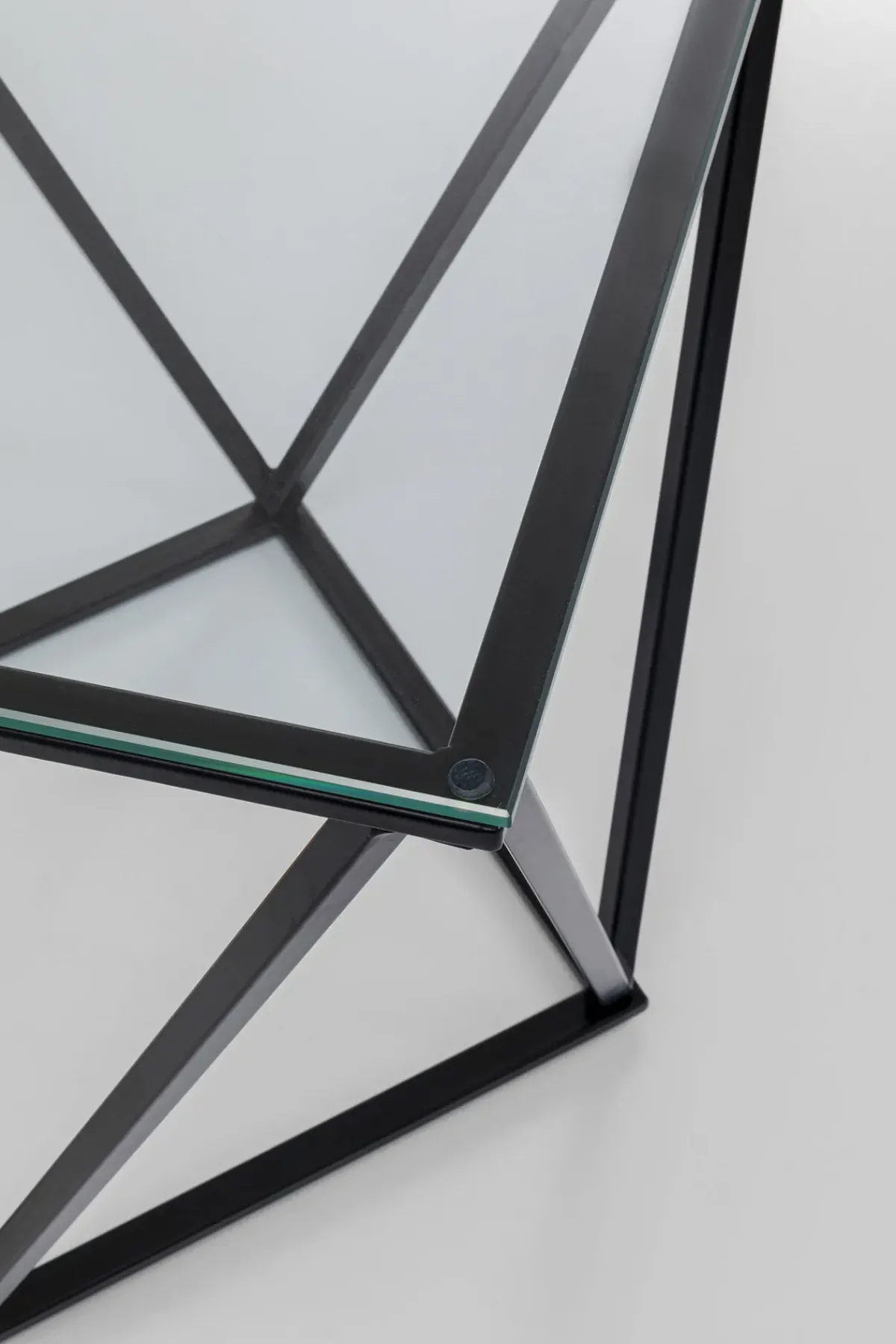 KARE24.se Sidobord Cristallo - Svart/Glas, 50x50cm - KARE Design Online
