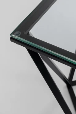 KARE24.se Sidobord Cristallo - Svart/Glas, 50x50cm - KARE Design Online