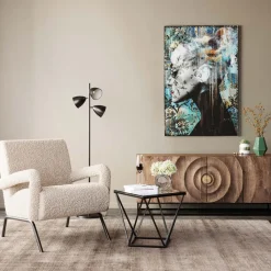 KARE24.se Sidobord Cristallo - Svart/Glas, 50x50cm - KARE Design Online