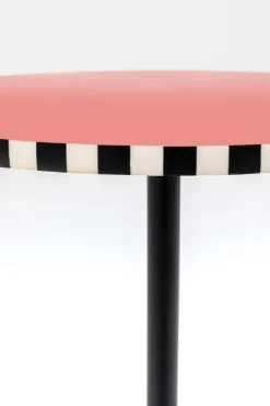 KARE24.se Sidobord Domero Checkers - Röd Ø40cm - KARE Design Online