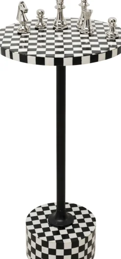 KARE24.se Sidobord Domero Chess - Svart/Vit Ø25cm - KARE Design Discount