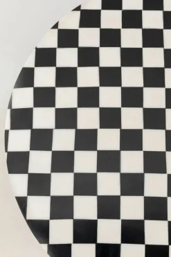 KARE24.se Sidobord Domero Chess - Svart/Vit Ø25cm - KARE Design Discount