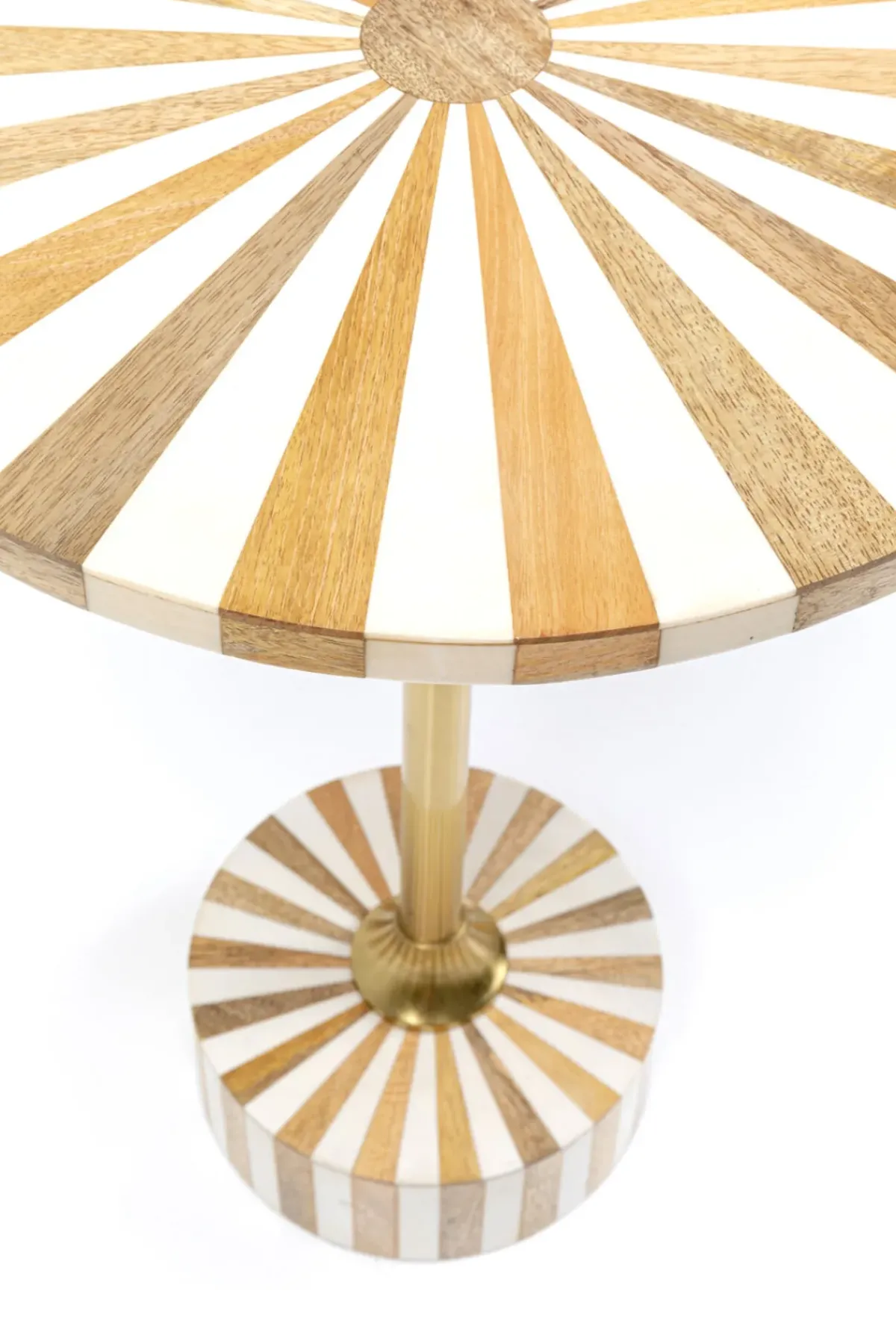 KARE24.se Sidobord Domero Cirque - Guld/Vit Ø40cm - KARE Design Sale