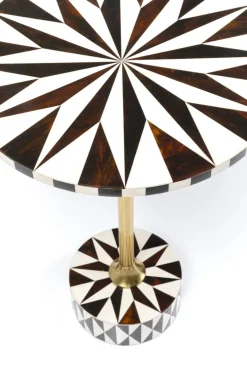 KARE24.se Sidobord Domero Star - Brun/Vit Ø40cm - KARE Design Outlet