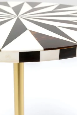 KARE24.se Sidobord Domero Star - Brun/Vit Ø40cm - KARE Design Outlet