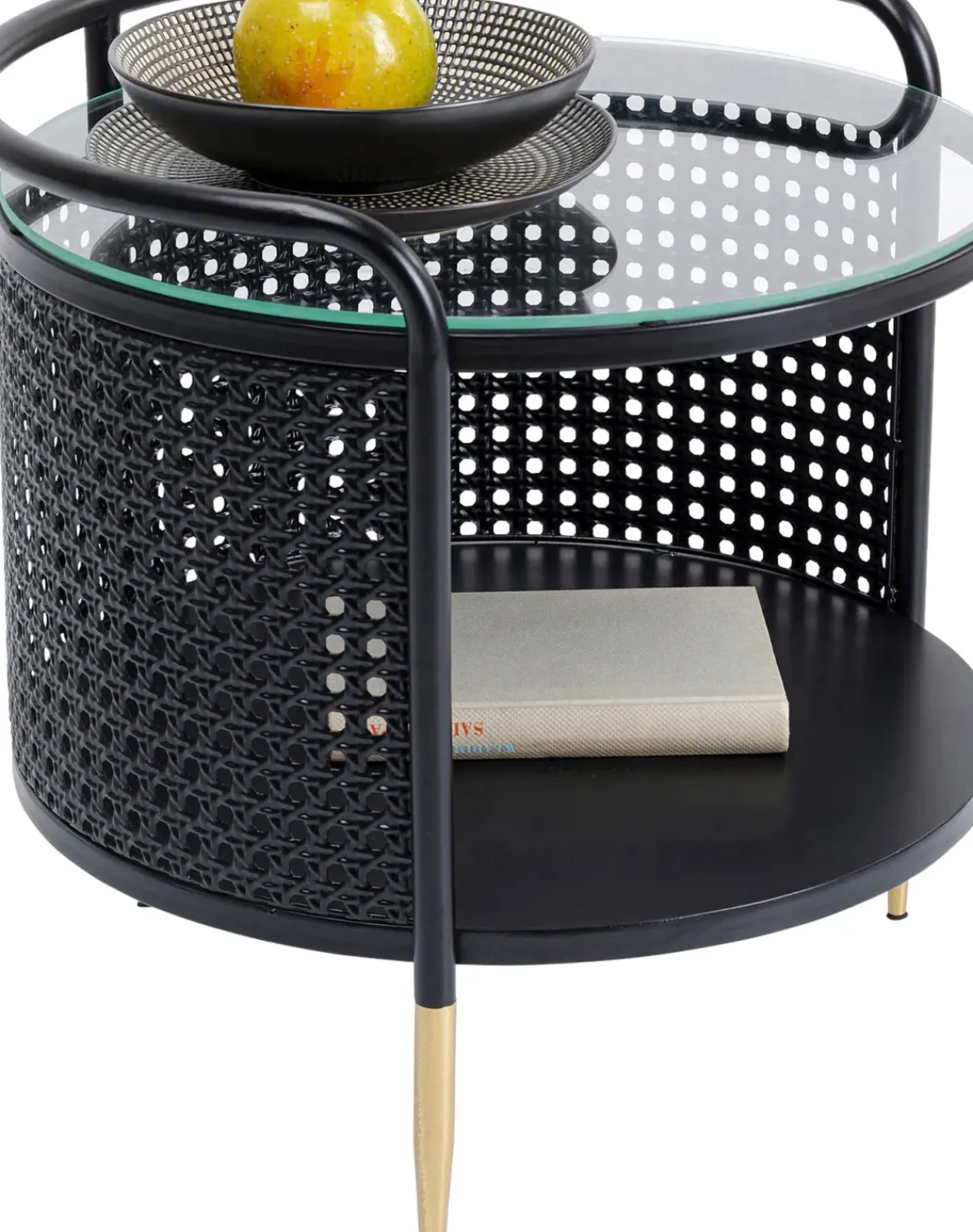 KARE24.se Sidobord Fence - Svart, Ø45cm - KARE Design Outlet