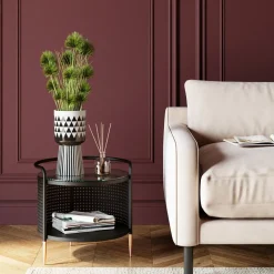 KARE24.se Sidobord Fence - Svart, Ø45cm - KARE Design Outlet