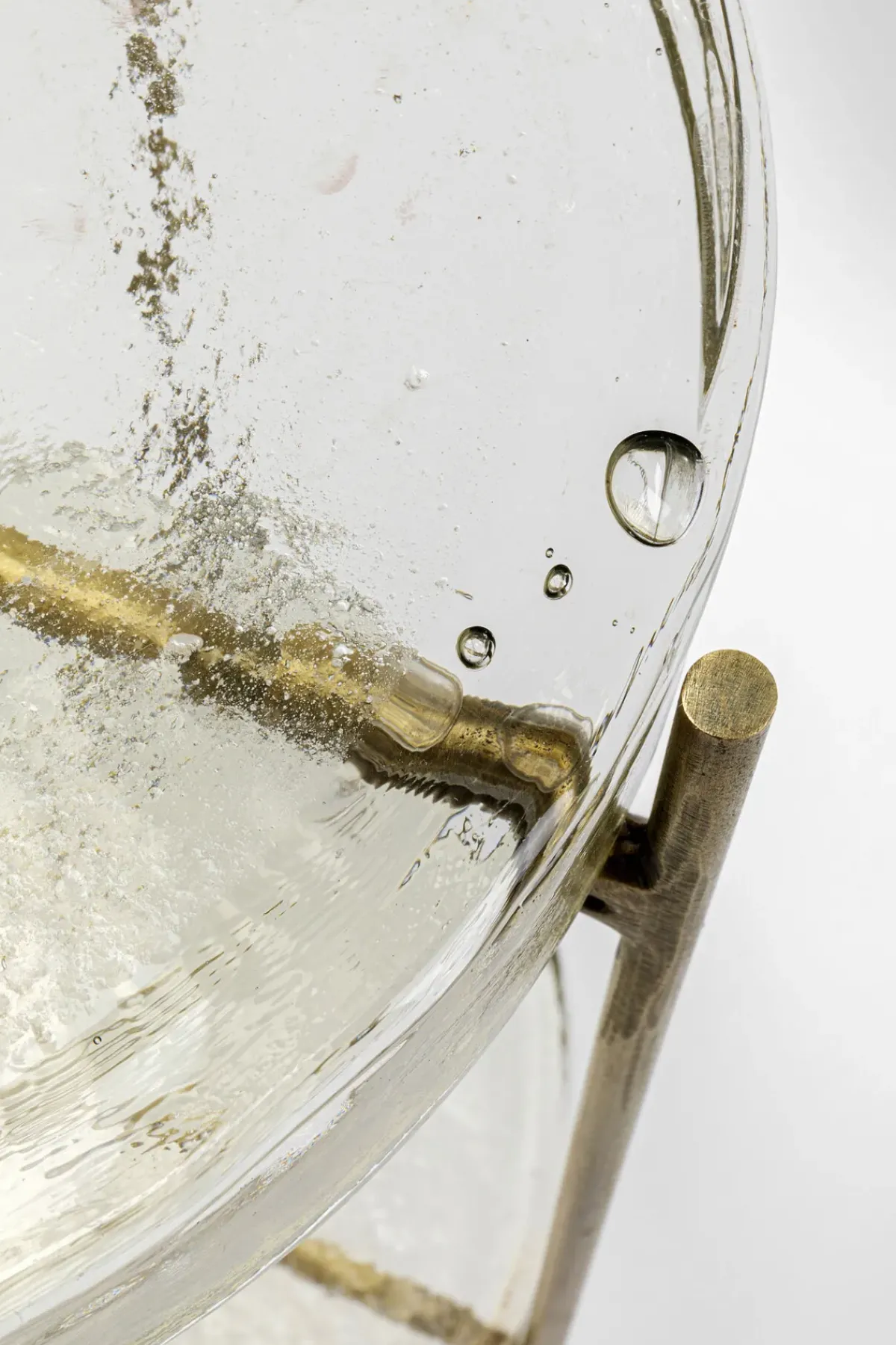 KARE24.se Sidobord Ice Dubbel - Glas/Guld Ø30 - KARE Design Online