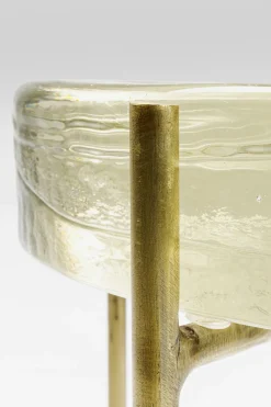 KARE24.se Sidobord Ice Dubbel - Glas/Guld Ø30 - KARE Design Online