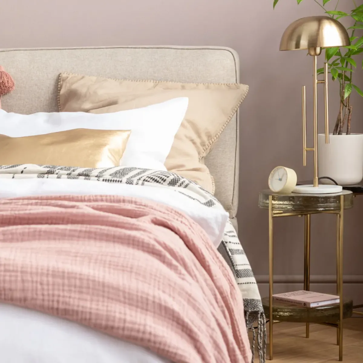 KARE24.se Sidobord Ice Dubbel - Glas/Guld Ø30 - KARE Design Online