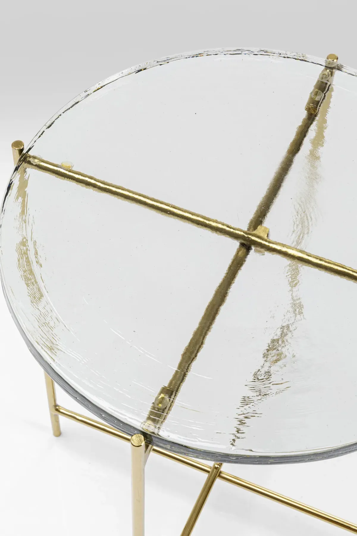KARE24.se Sidobord Ice - Glas/Guld, Ø40 - KARE Design Online