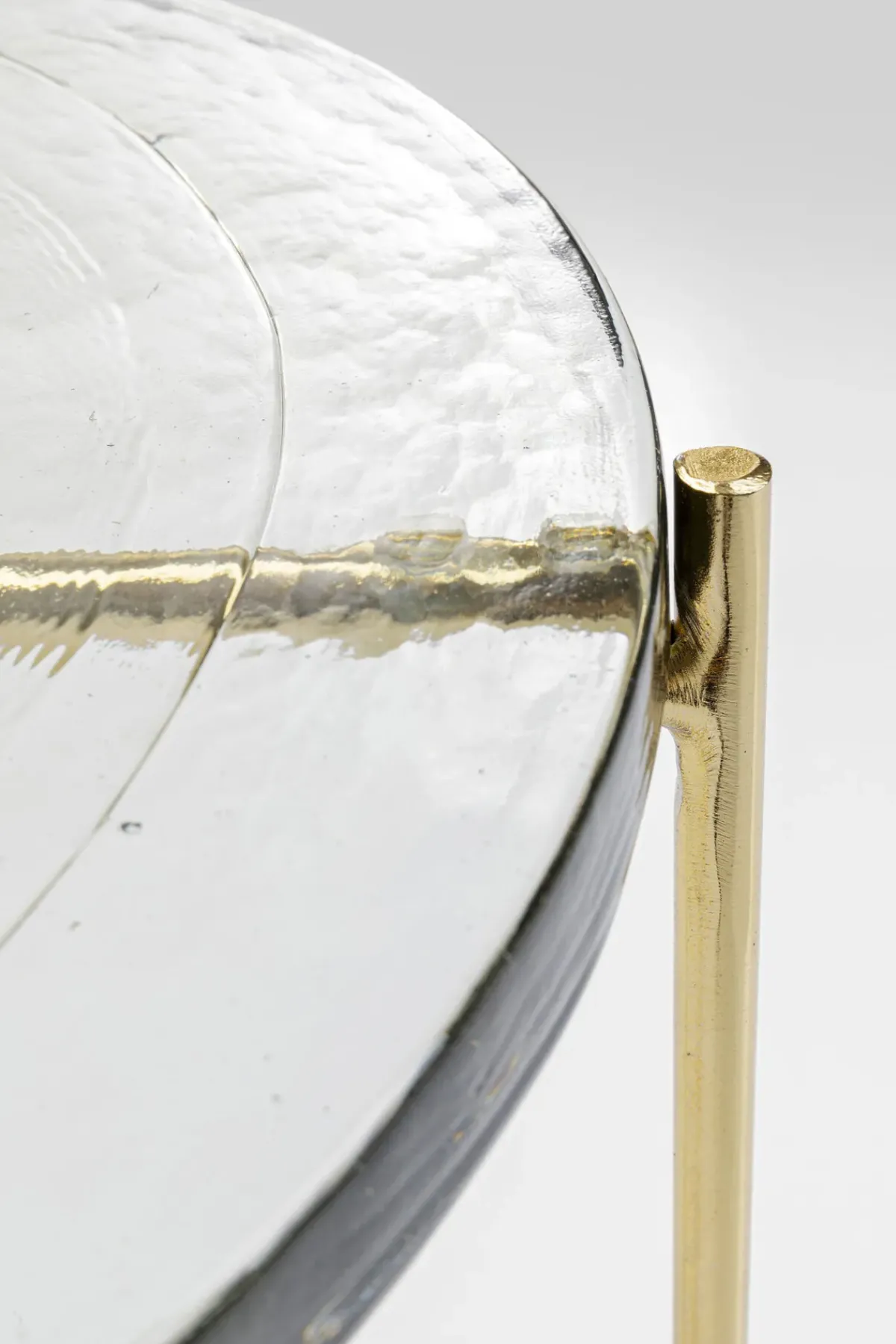 KARE24.se Sidobord Ice - Glas/Guld, Ø40 - KARE Design Online