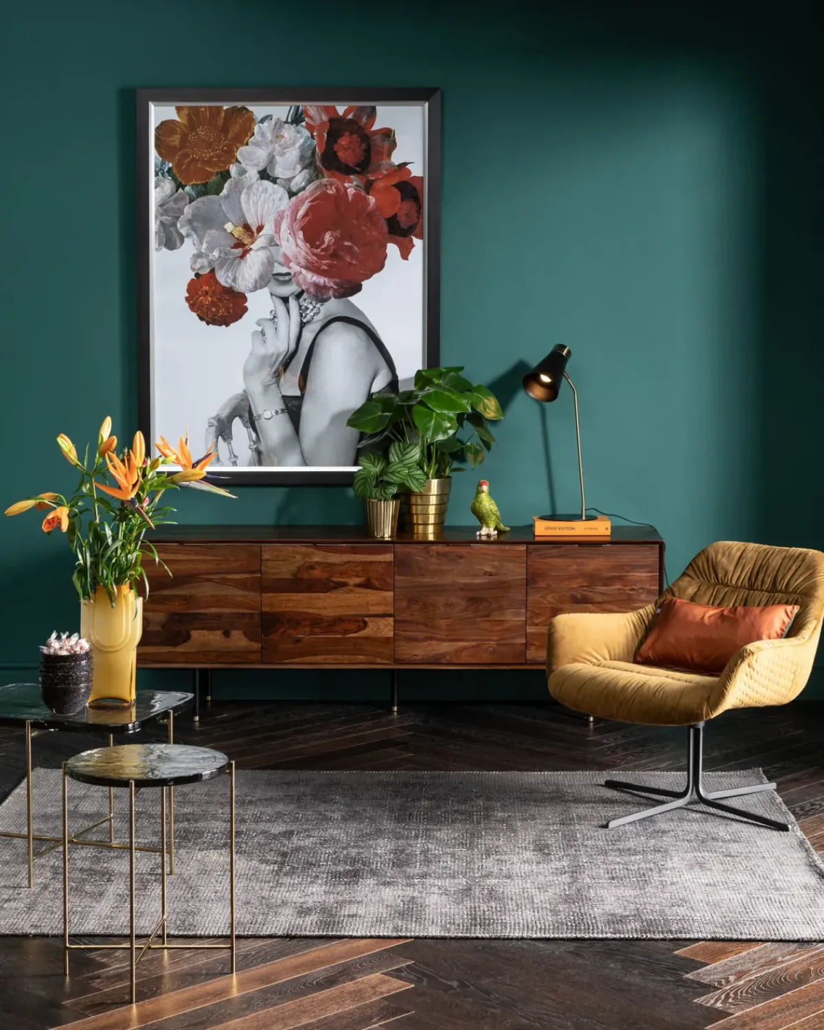 KARE24.se Sidobord Ice - Glas/Guld, Ø40 - KARE Design Online