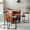 KARE24.se Sidobord Loft Square Vintage - Set med 3 bord i Svart/Rustik Metall - KARE Design