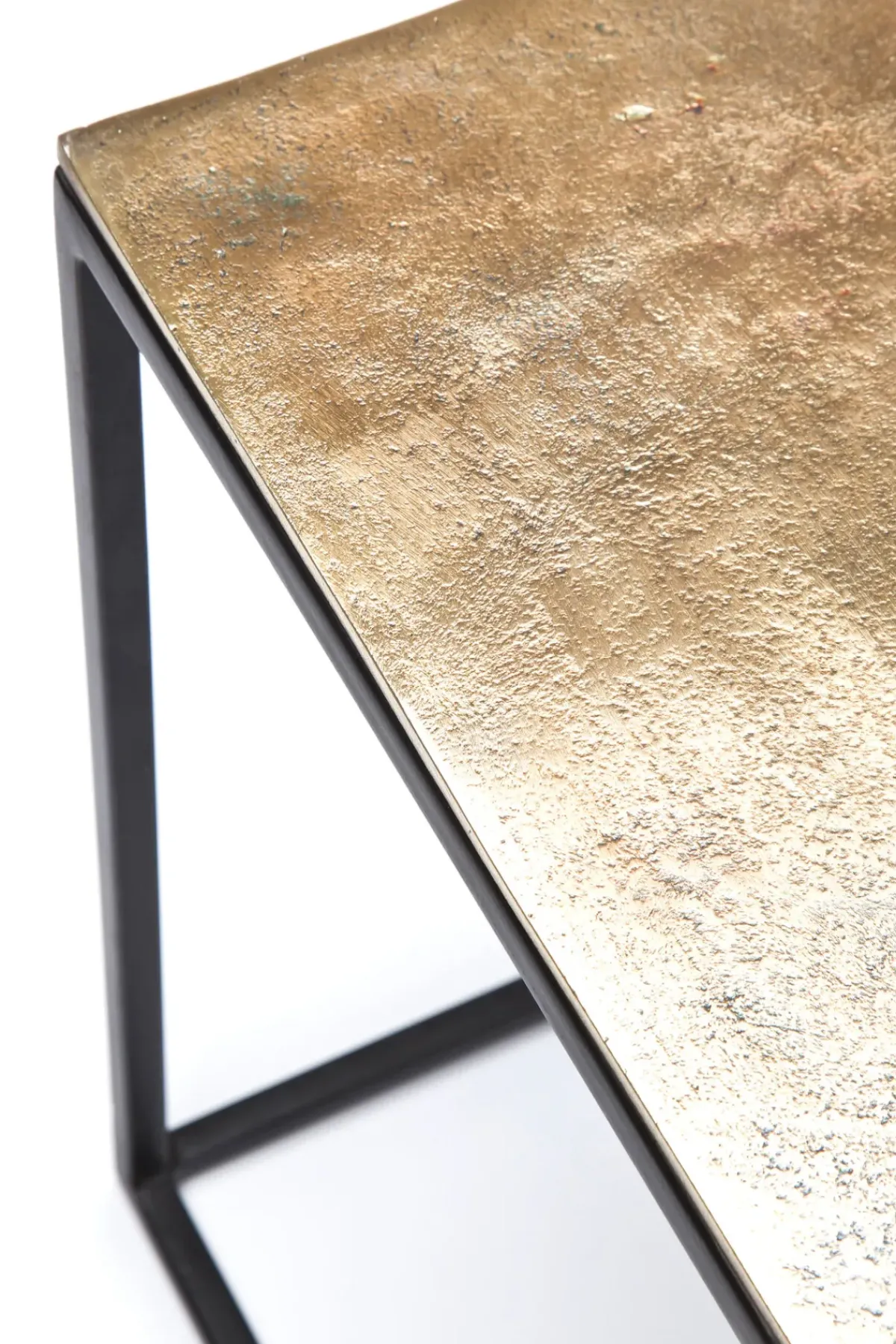 KARE24.se Sidobord Loft Square Vintage - Set med 3 bord i Svart/Rustik Metall - KARE Design