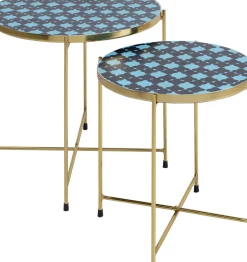 KARE24.se Sidobord Priya - Set med 2 Bord, Blå - KARE Design Discount