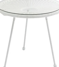 KARE24.se Sidobord Trädgård Acapulco - Vit Ø50cm - KARE Design Clearance
