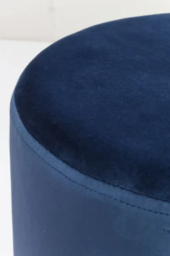 KARE24.se Sittpuff Cherry - Blå Sammet/Mässing, Ø35cm - KARE Design Sale