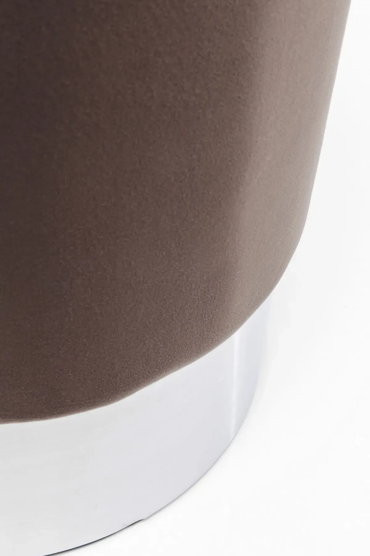KARE24.se Sittpuff Cherry - Brun Sammet/Silver, Ø35cm - KARE Design New