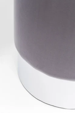 KARE24.se Sittpuff Cherry - Grå Sammet/Silver, Ø35cm - KARE Design Best
