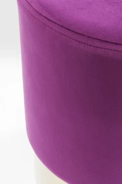 KARE24.se Sittpuff Cherry - Lila Sammet/Mässing, Ø35cm - KARE Design