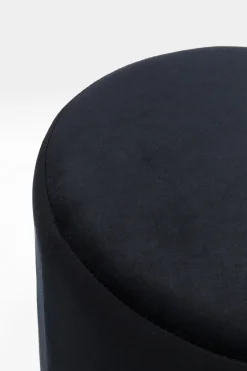 KARE24.se Sittpuff Cherry - Svart Sammet/Mässing, Ø35cm - KARE Design Best
