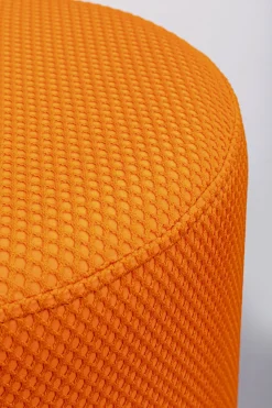 KARE24.se Sittpuff Jody - Orange Mesh, Svart, Ø35cm - KARE Design Clearance