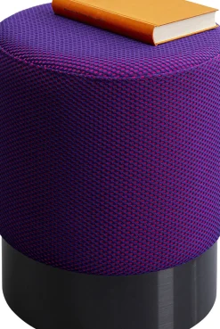 KARE24.se Sittpuff Jody Purple Mesh - Lila/Svart, Ø35cm - KARE Design Online