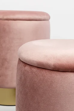 KARE24.se Sittpuff Med Förvaring Cherry - Rosa/Mässing (2/Set) - KARE Design Sale